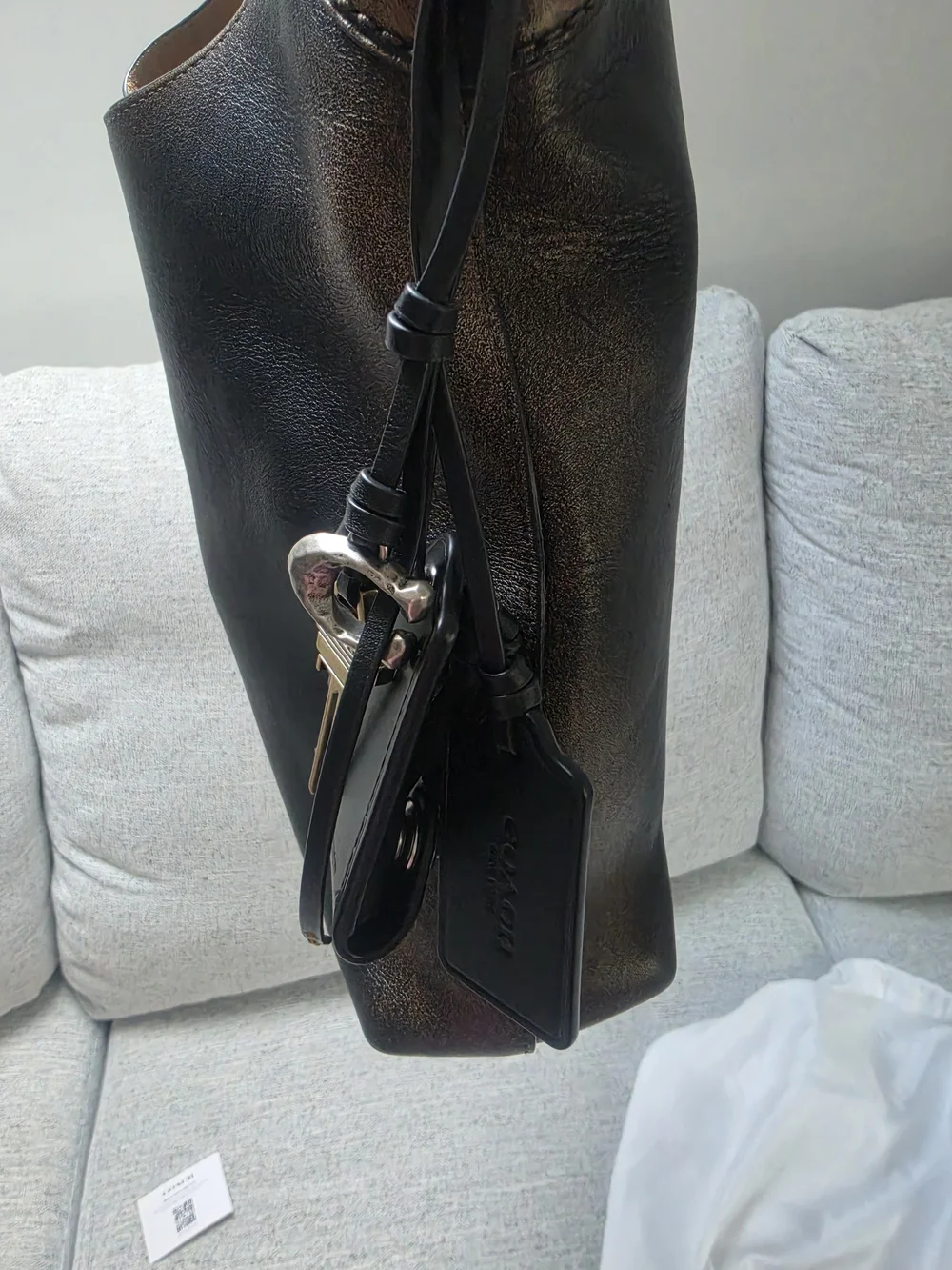 Coach Black Leather Shoulder Bag